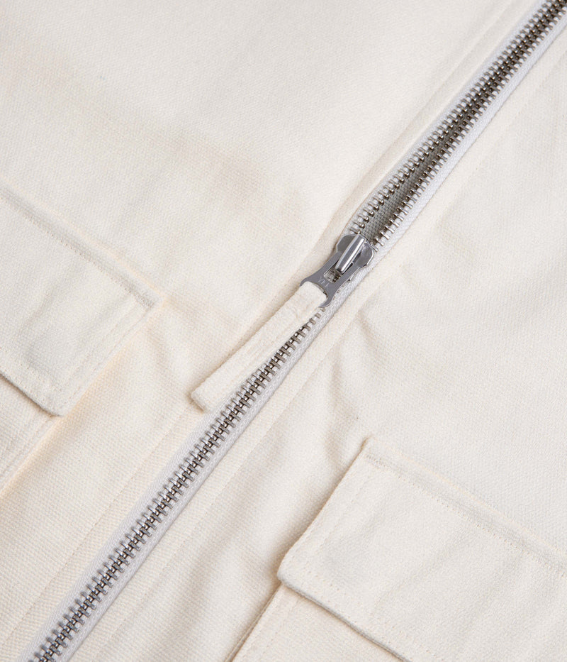 Pop Trading Company ROP Full Zip Jacket in Off White