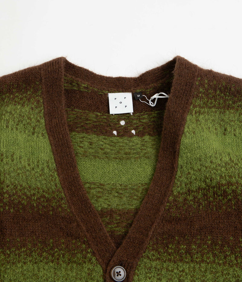 Pop Trading Company Striped Cardigan in Delicioso and Foliage