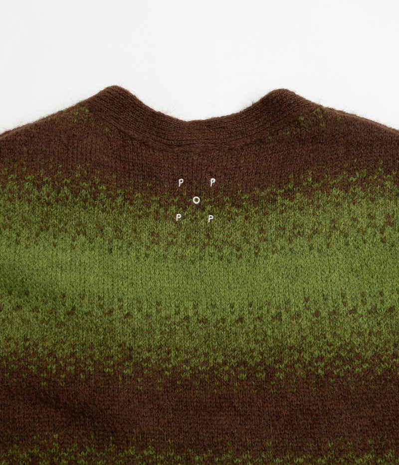 Pop Trading Company Striped Cardigan in Delicioso and Foliage