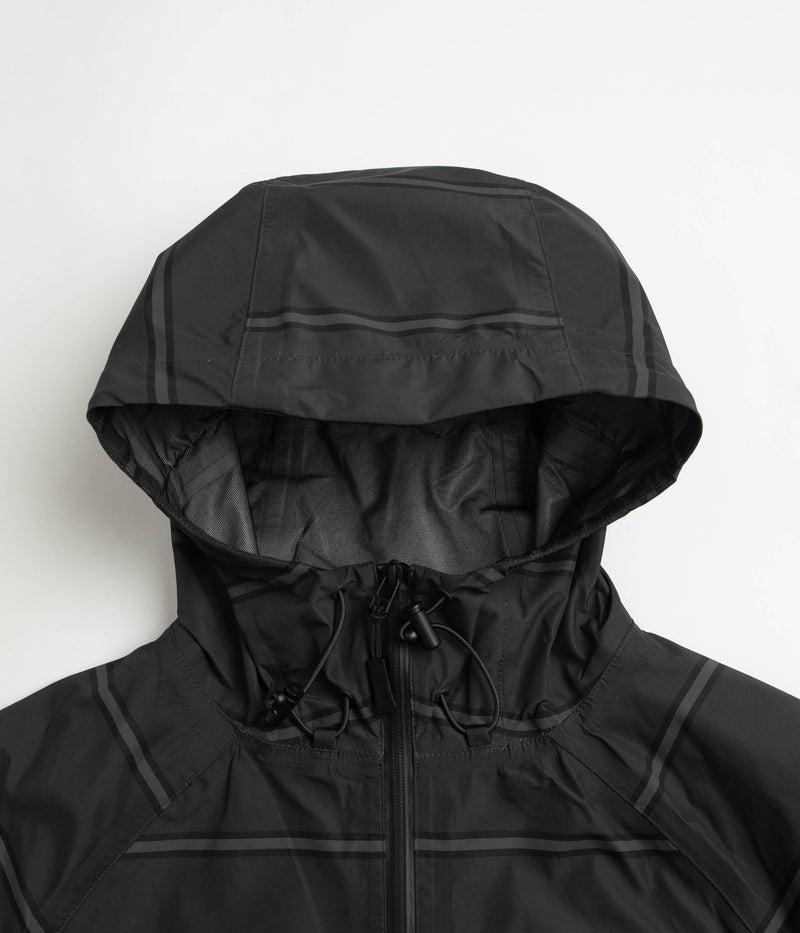 Pop Trading Company Striped Oracle Jacket in Anthracite and Black