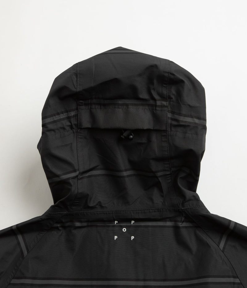 Pop Trading Company Striped Oracle Jacket in Anthracite and Black