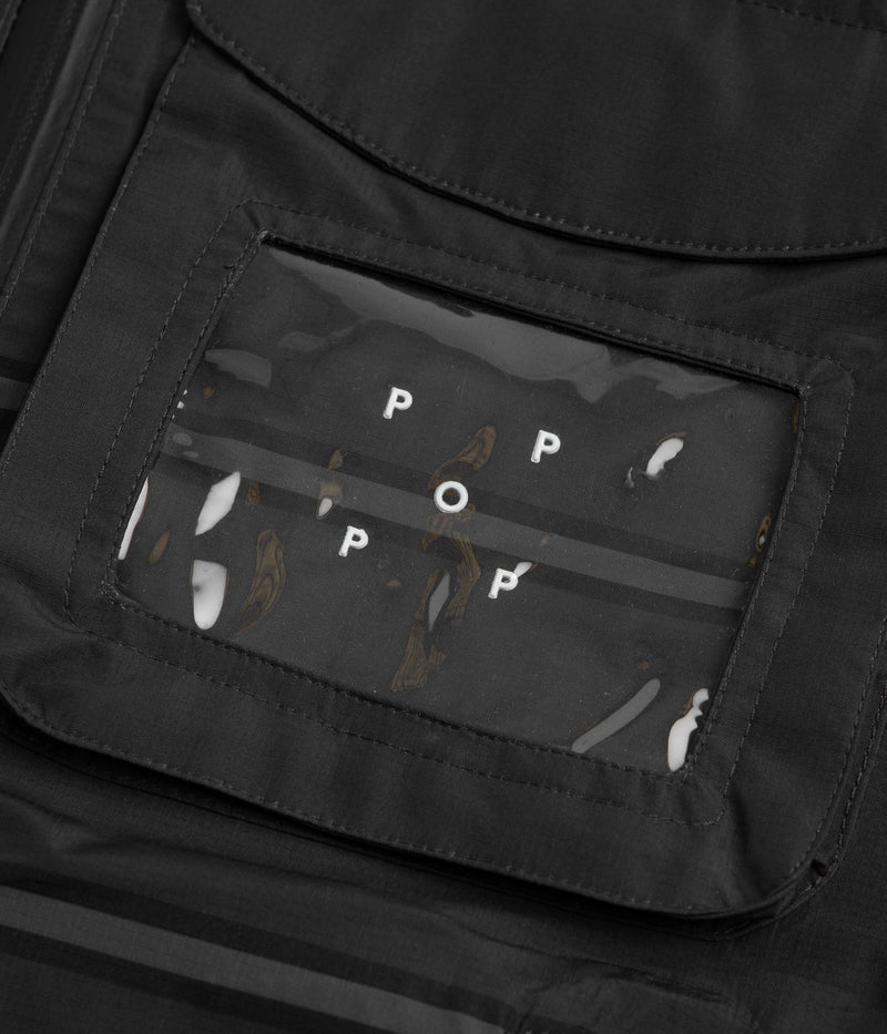 Pop Trading Company Striped Oracle Jacket in Anthracite and Black