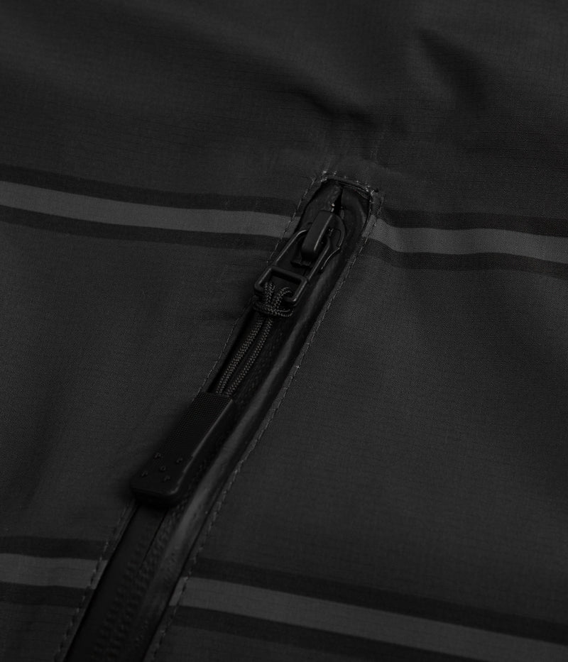 Pop Trading Company Striped Oracle Jacket in Anthracite and Black