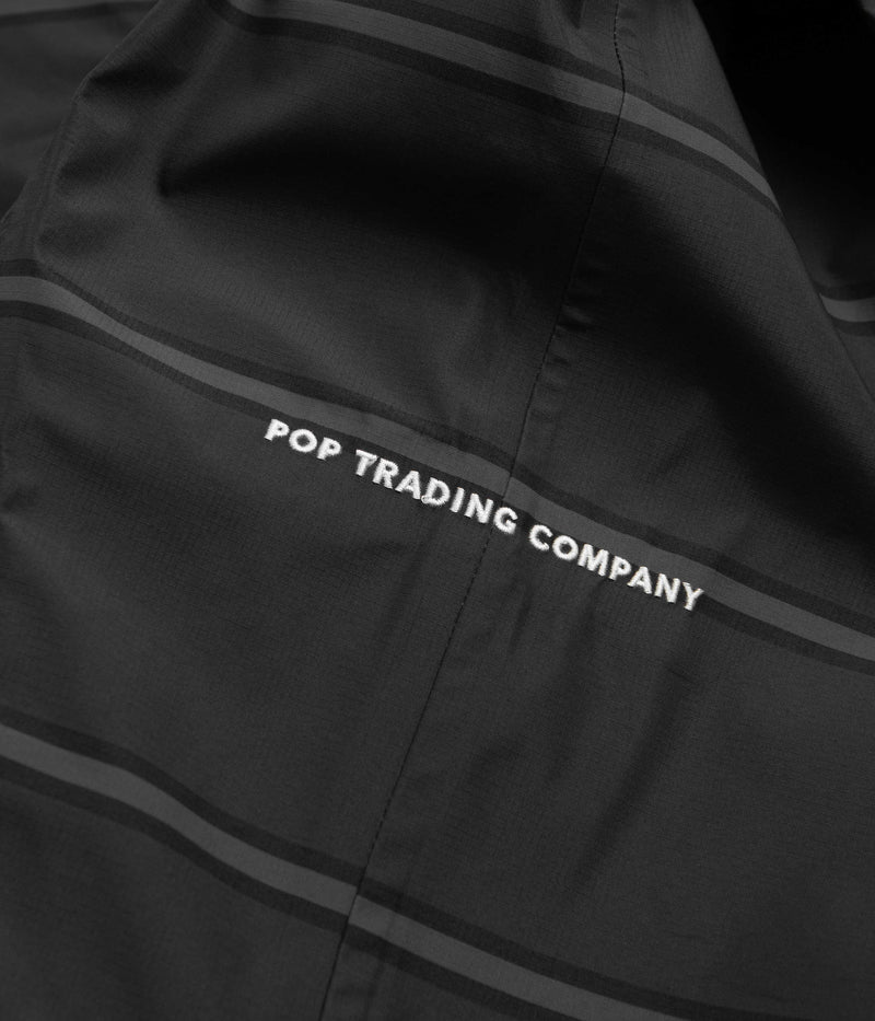 Pop Trading Company Striped Oracle Jacket in Anthracite and Black