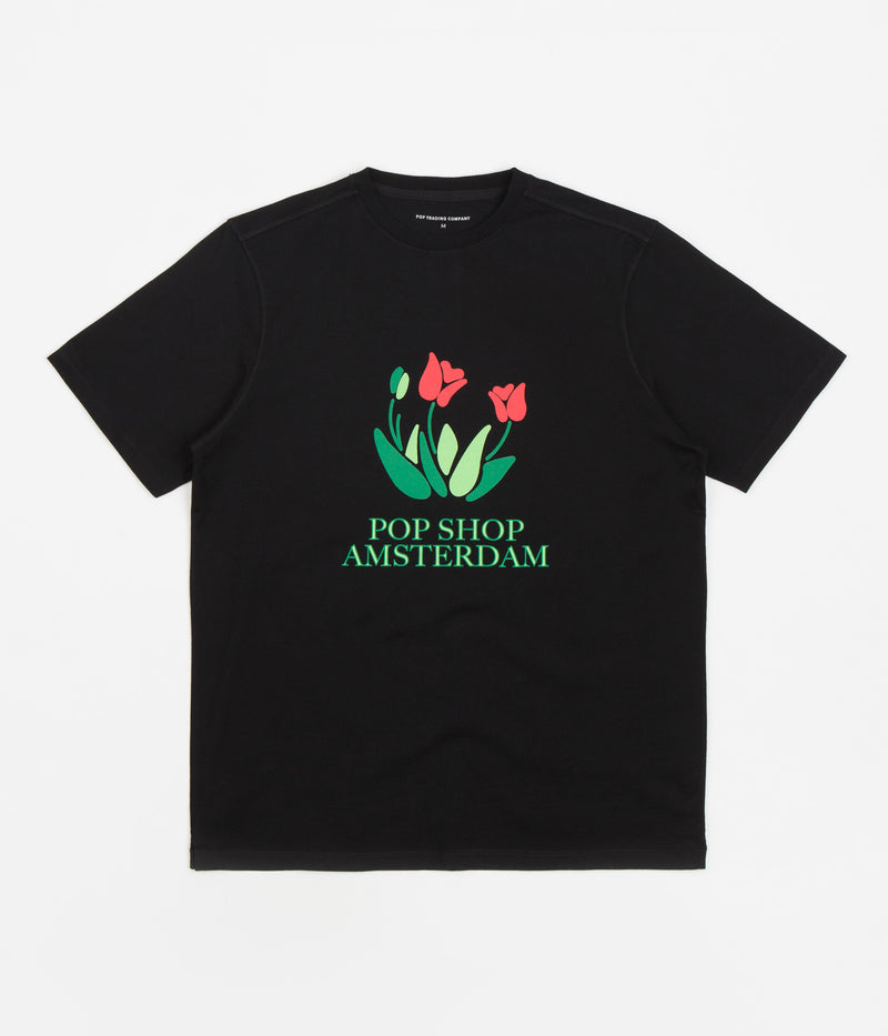 Pop Trading Company Tulip T-Shirt in Black