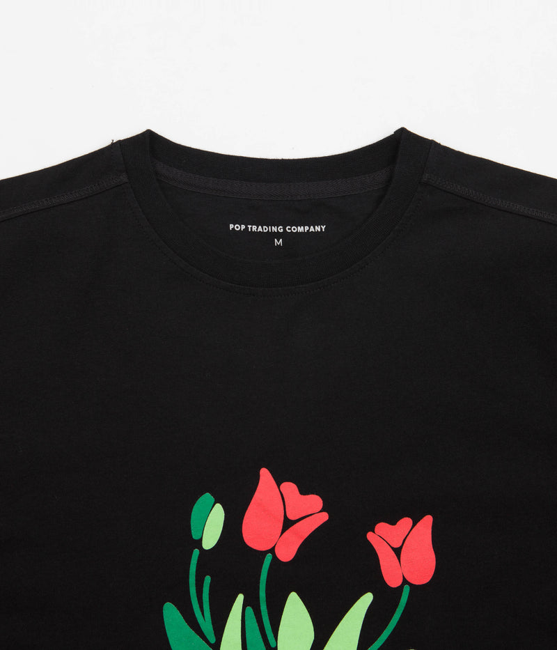 Pop Trading Company Tulip T-Shirt in Black