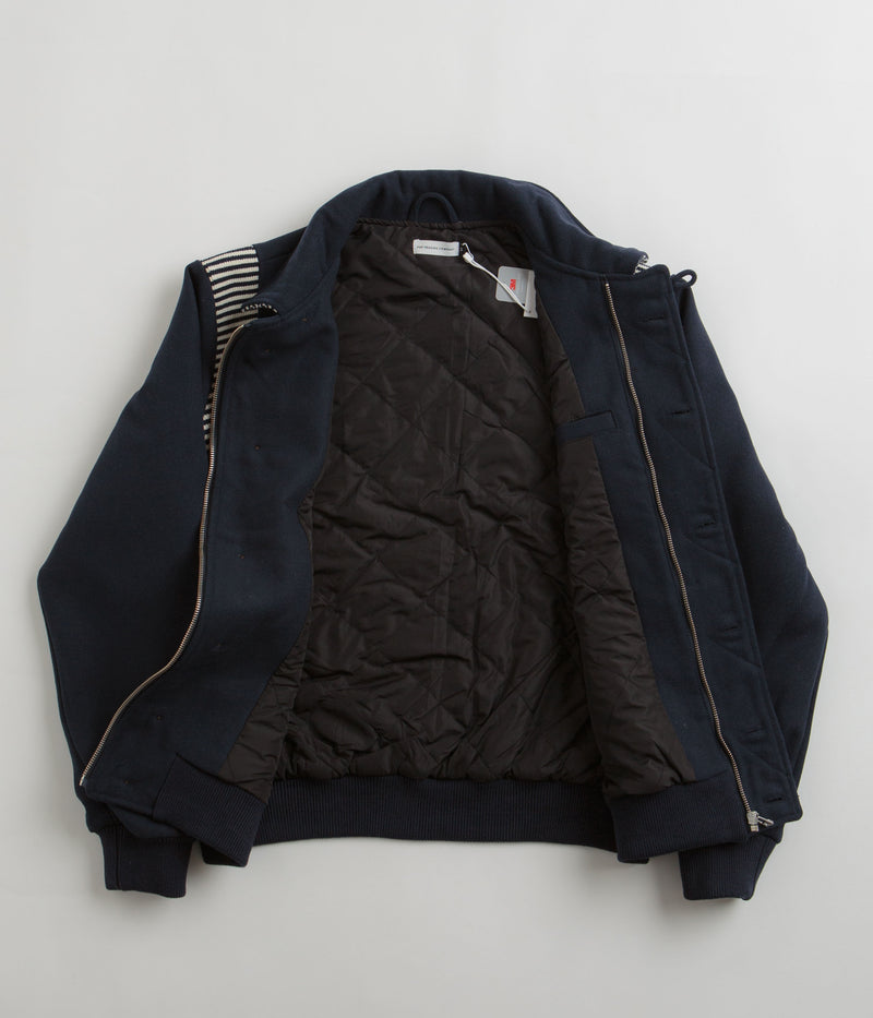 Pop Trading Company Varsity Jacket in Navy