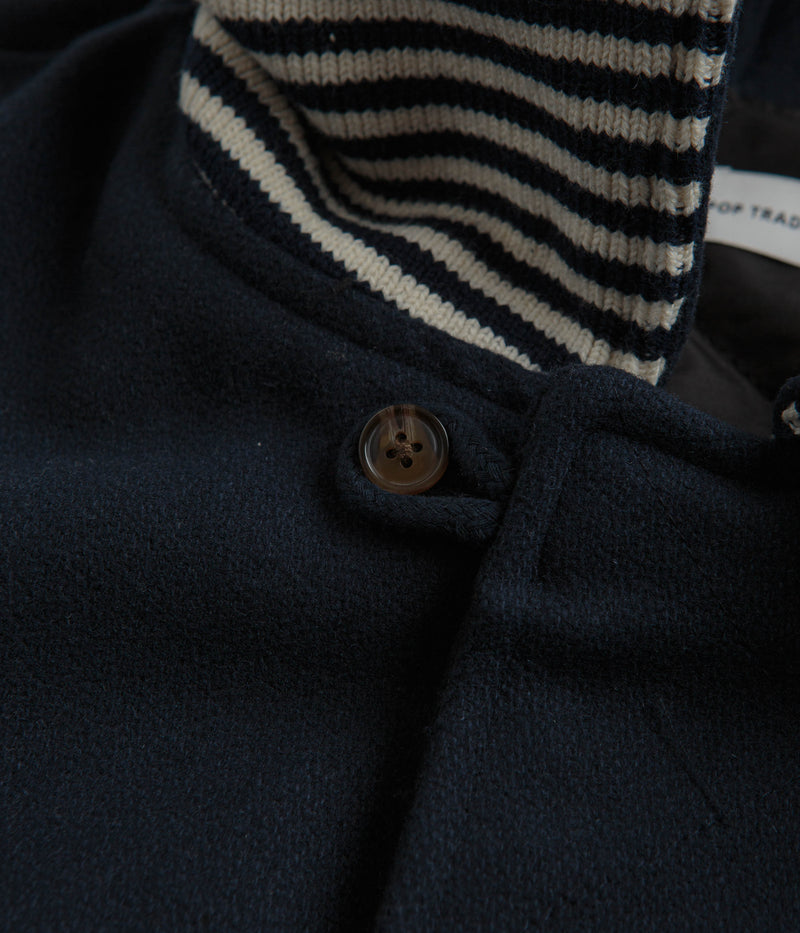 Pop Trading Company Varsity Jacket in Navy