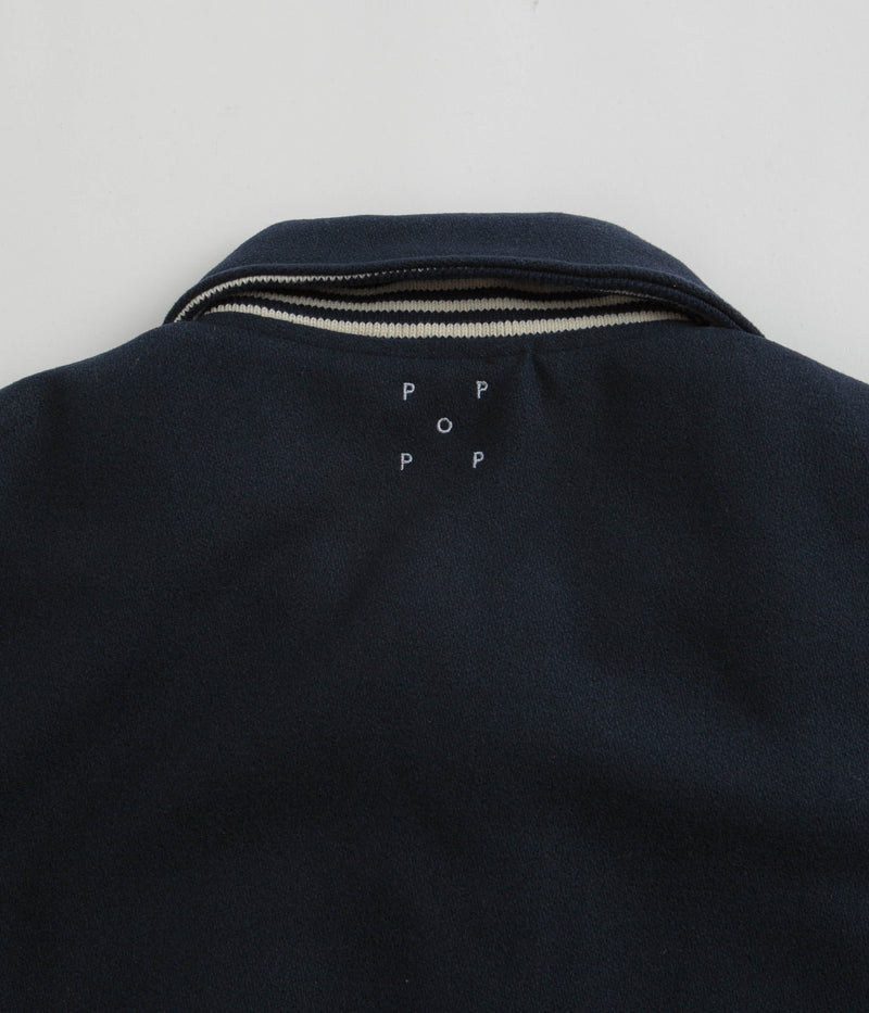 Pop Trading Company Varsity Jacket in Navy