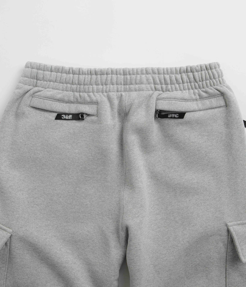 Pop Trading Company x FTC Cargo Sweatpants in Heather Grey