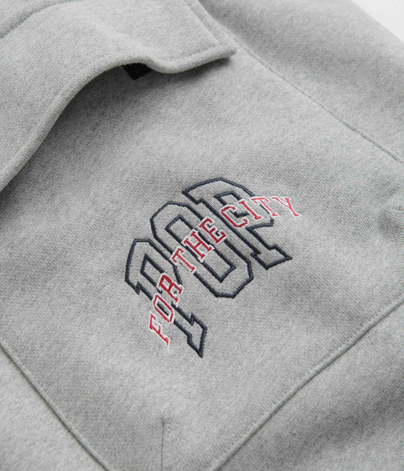 Pop Trading Company x FTC Cargo Sweatpants in Heather Grey