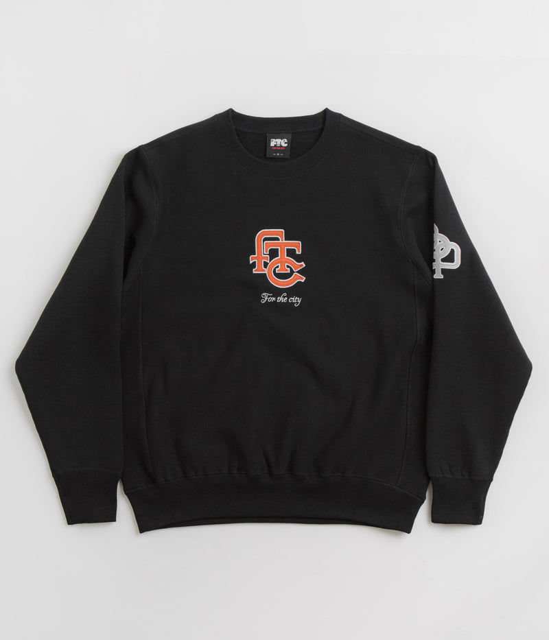 Pop Trading Company x FTC Crewneck Sweatshirt in Black