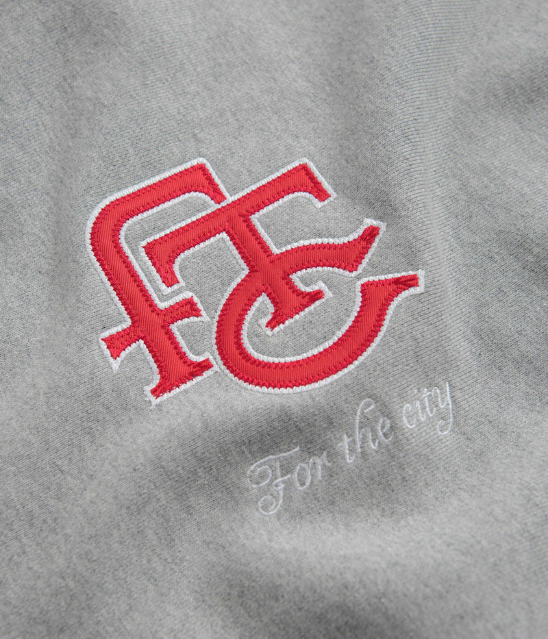 Pop Trading Company x FTC Crewneck Sweatshirt in Heather Grey