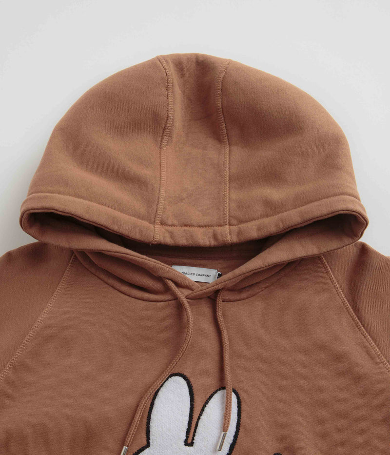 Pop Trading Company x Miffy Applique Hoodie in Brown