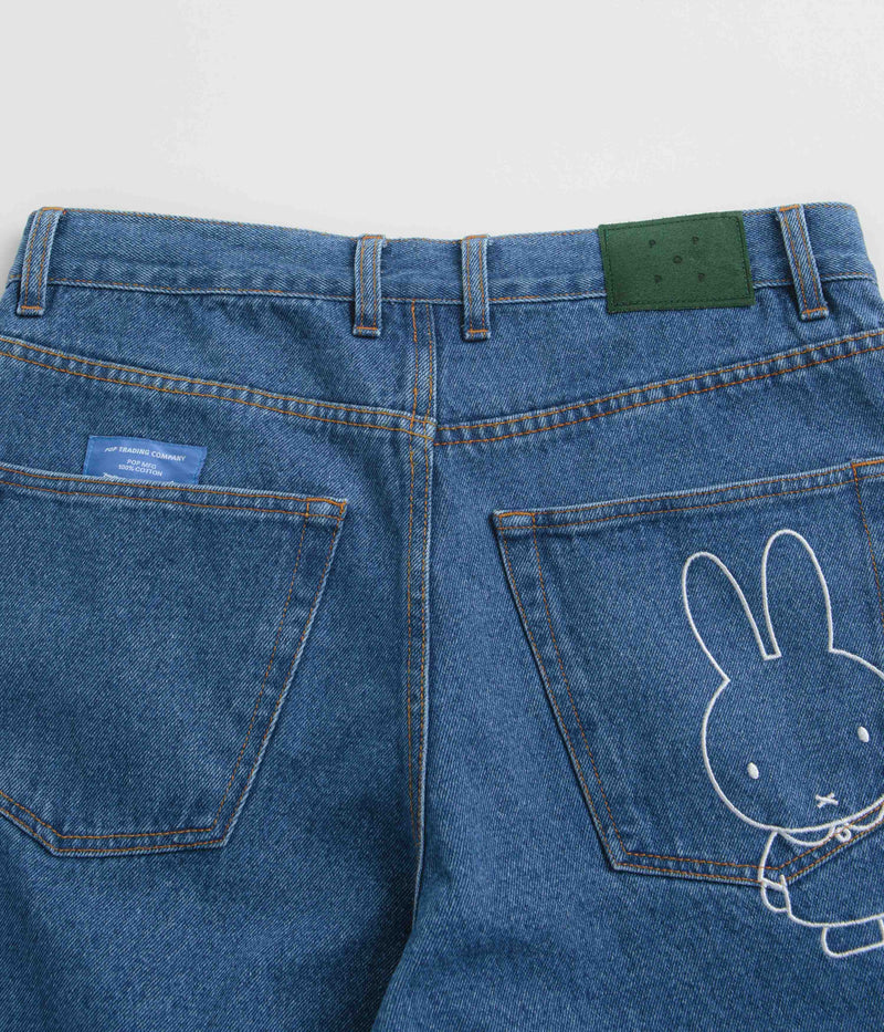 Pop Trading Company x Miffy DRS Denim Jeans in Dark Stonewash