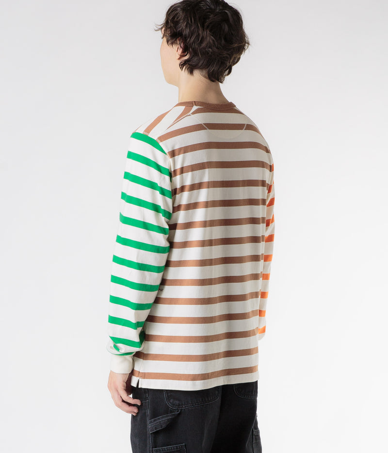 Pop Trading Company x Miffy Embroidered Striped Long Sleeve T-Shirt in Multi