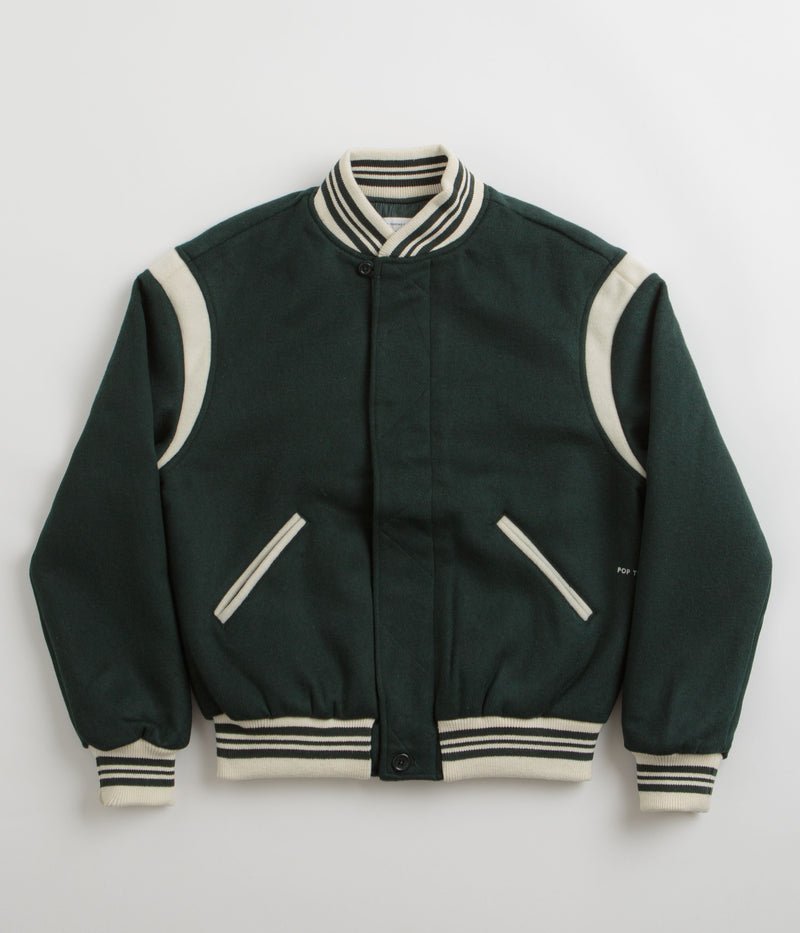 Pop Trading Company x Parra Varsity Jacket in Pine Green