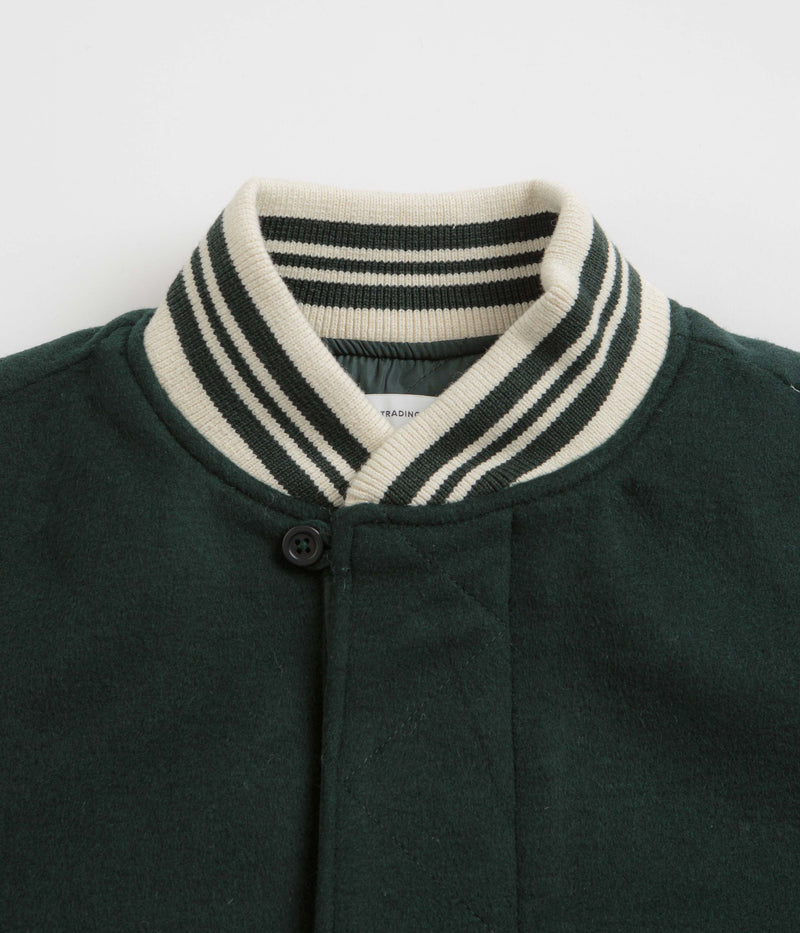 Pop Trading Company x Parra Varsity Jacket in Pine Green