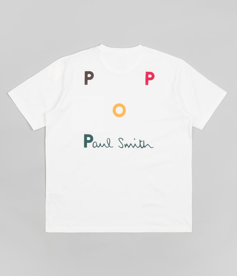 Pop Trading Company x Paul Smith Embroidered Logo T-Shirt in White