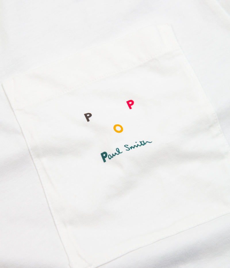Pop Trading Company x Paul Smith Embroidered Logo T-Shirt in White