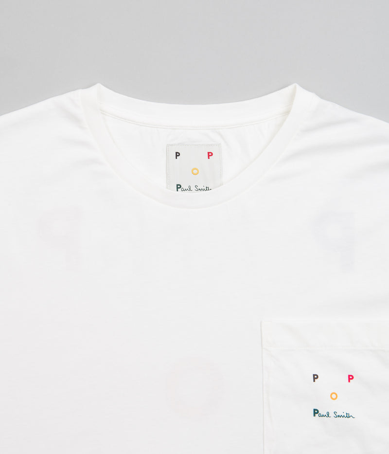 Pop Trading Company x Paul Smith Embroidered Logo T-Shirt in White