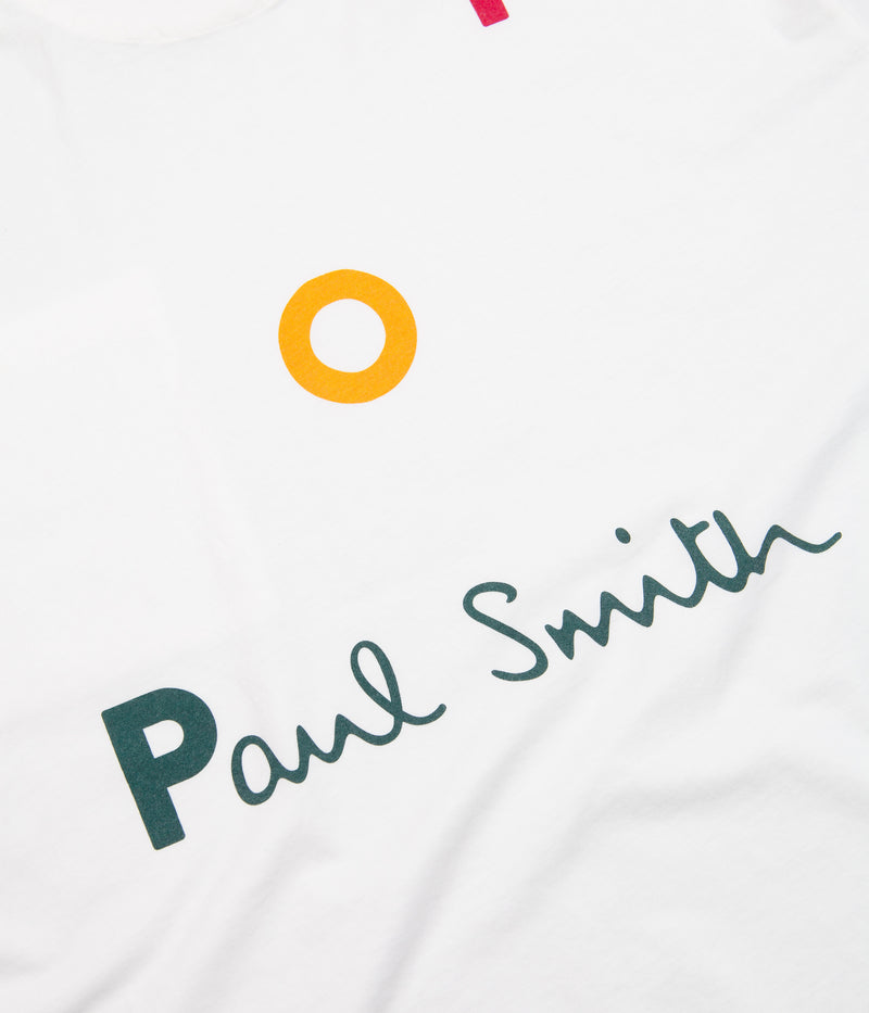 Pop Trading Company x Paul Smith Embroidered Logo T-Shirt in White