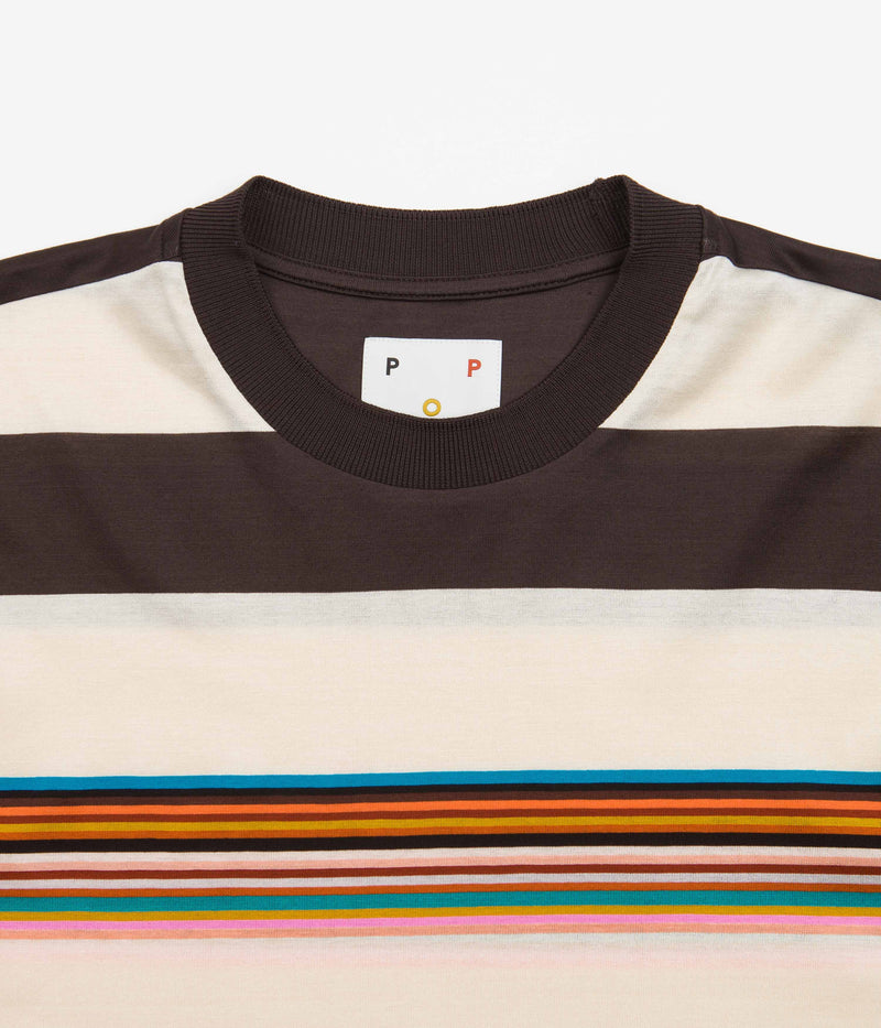 Pop Trading Company x Paul Smith Mock Neck Long Sleeve T-Shirt in Off White