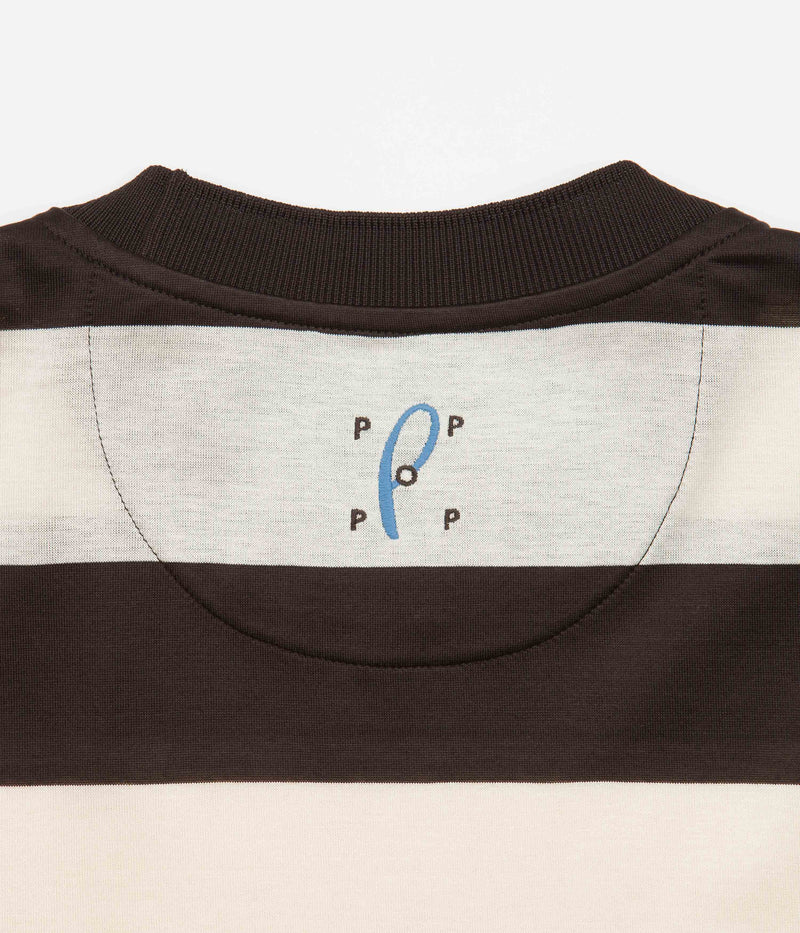 Pop Trading Company x Paul Smith Mock Neck Long Sleeve T-Shirt in Off White
