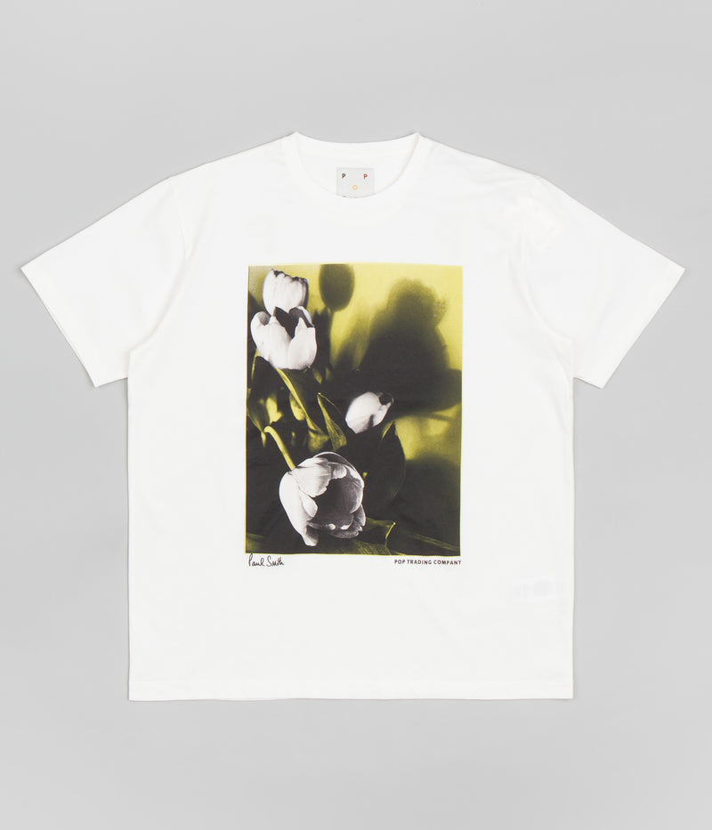 Pop Trading Company x Paul Smith Tulip Print T-Shirt in White
