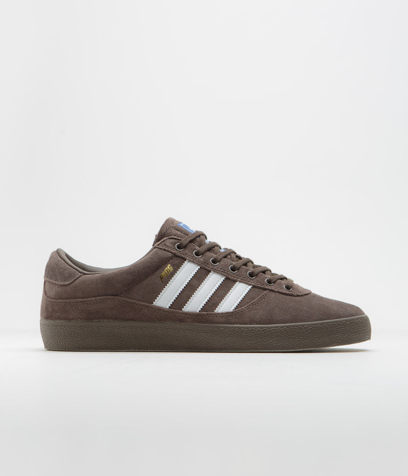 Adidas Puig Indoor Shoes in Brown and FTWR White / Bluebird