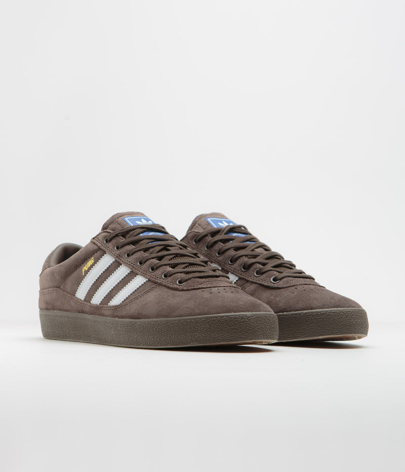 Adidas Puig Indoor Shoes in Brown and FTWR White / Bluebird