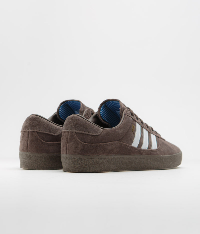 Adidas Puig Indoor Shoes in Brown and FTWR White / Bluebird