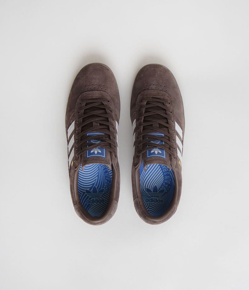 Adidas Puig Indoor Shoes in Brown and FTWR White / Bluebird