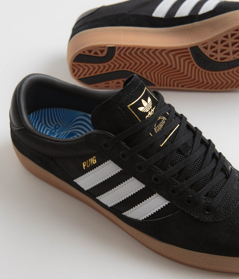 Adidas Puig Indoor Shoes in Core Black and FTWR White / Gum4