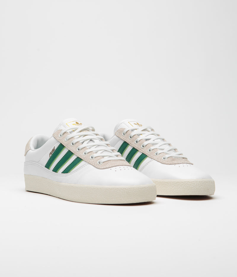 Adidas Puig Indoor Shoes in FTWR White and Dark Green / Cream White