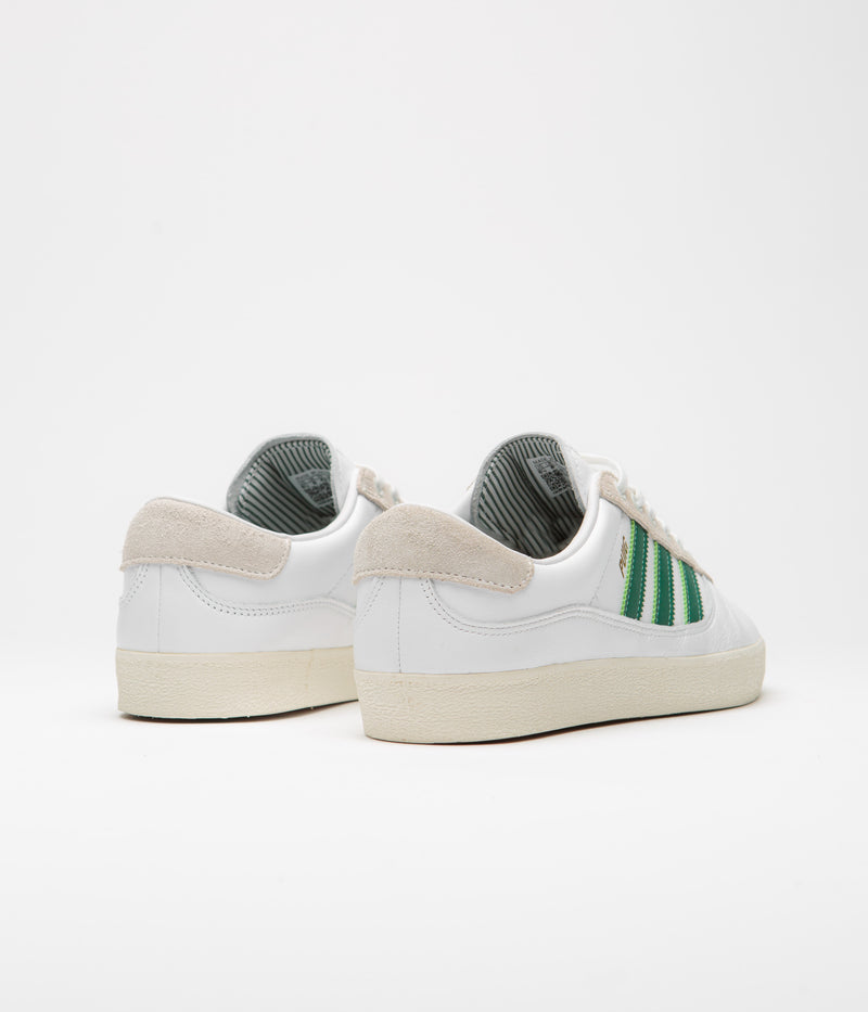 Adidas Puig Indoor Shoes in FTWR White and Dark Green / Cream White
