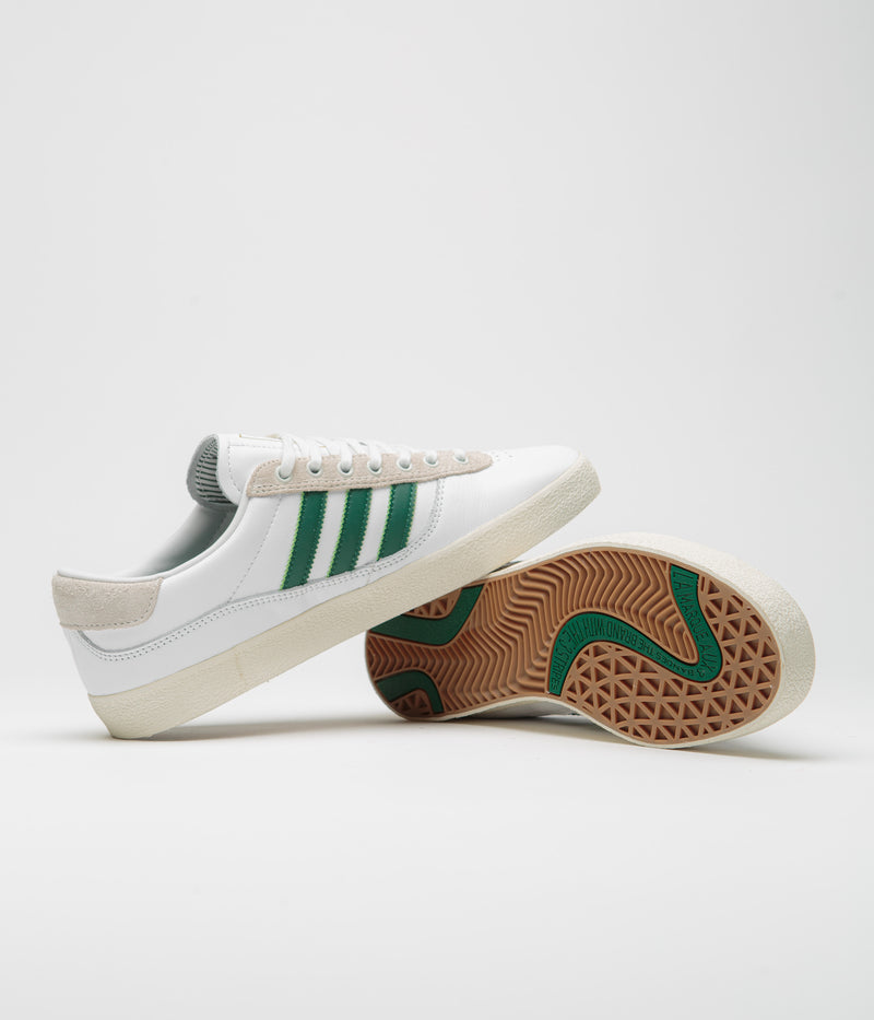 Adidas Puig Indoor Shoes in FTWR White and Dark Green / Cream White