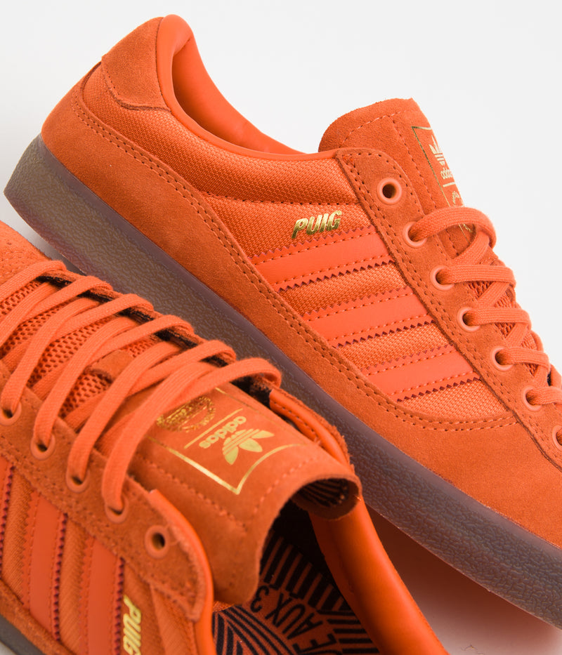 Adidas Puig Indoor Shoes in Semi Impact Orange and Semi Impact Orange / Gum5