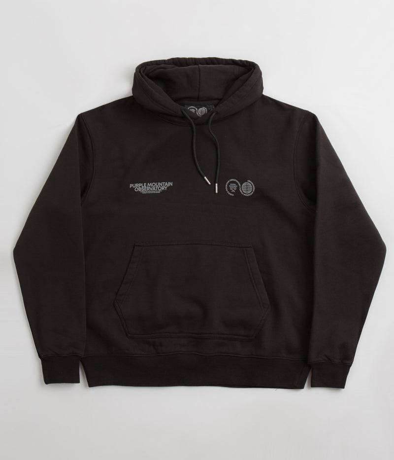 Purple Mountain Observatory Core Logo Hoodie in Black