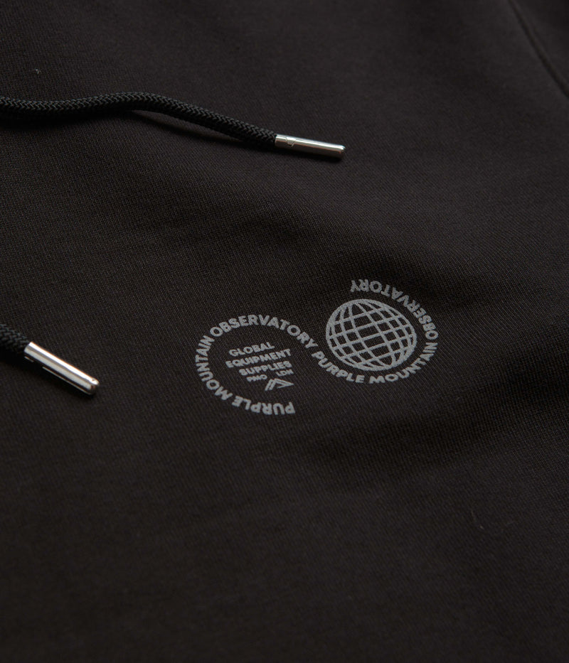 Purple Mountain Observatory Core Logo Hoodie in Black