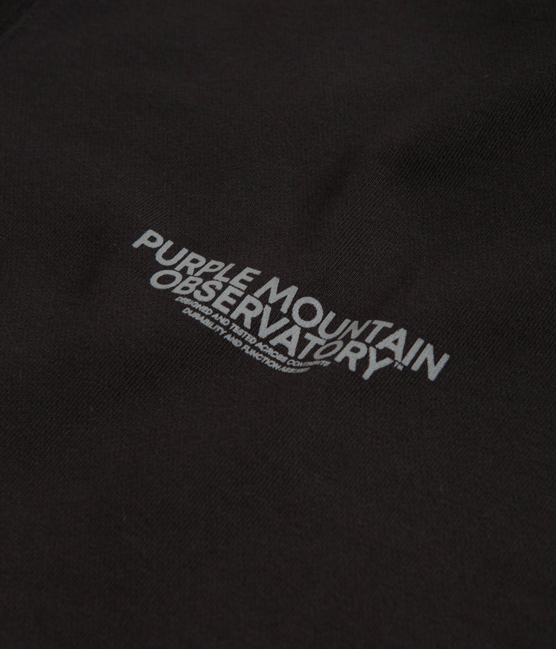 Purple Mountain Observatory Core Logo Hoodie in Black