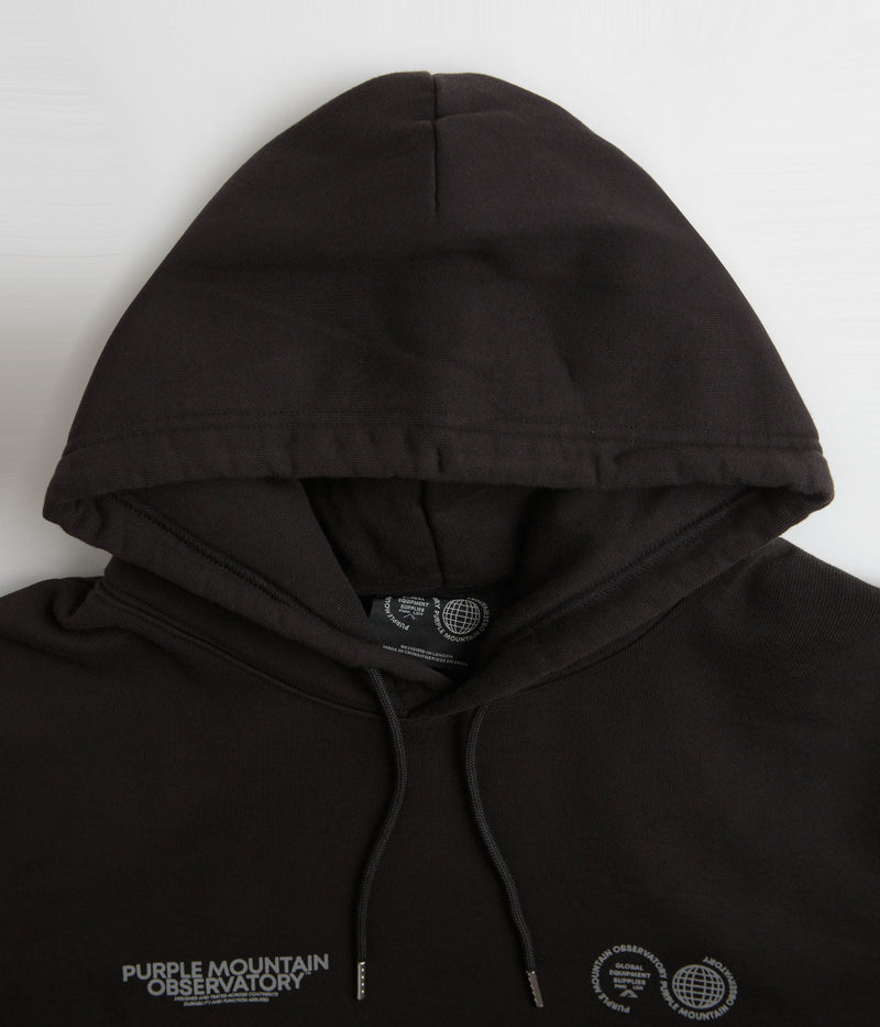 Purple Mountain Observatory Core Logo Hoodie in Black