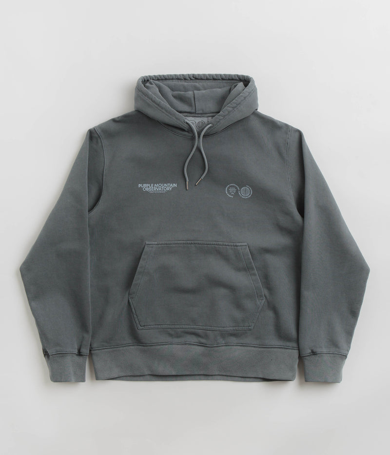 Purple Mountain Observatory Core Logo Hoodie in Garment Dye Slate