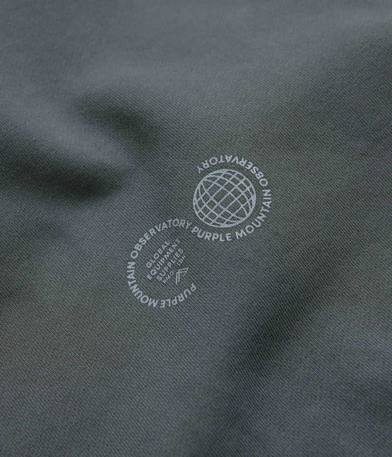 Purple Mountain Observatory Core Logo Hoodie in Garment Dye Slate