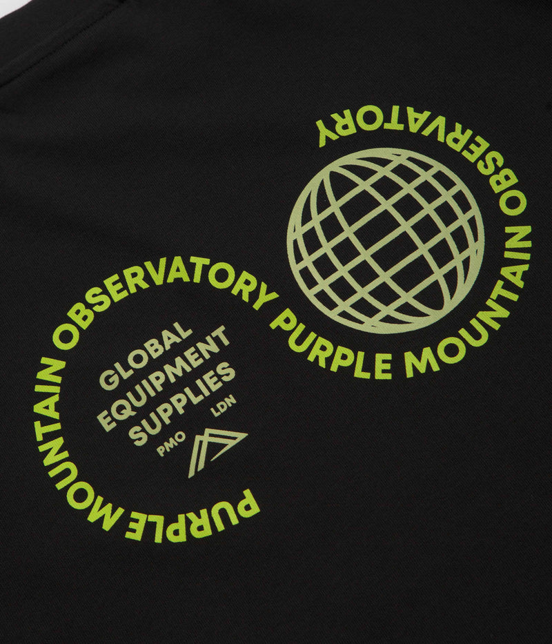 Purple Mountain Observatory Globe T-Shirt in Black