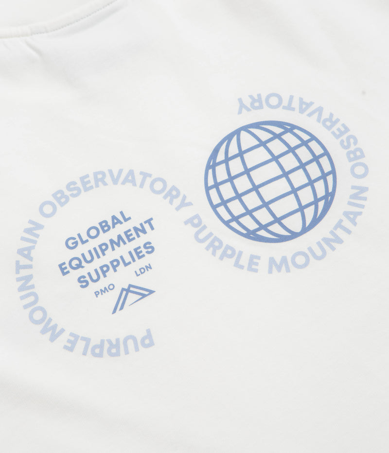 Purple Mountain Observatory Globe T-Shirt in White