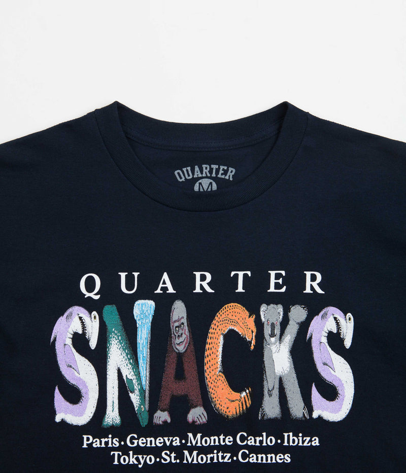 Quartersnacks Jungle Animals T-Shirt in Navy