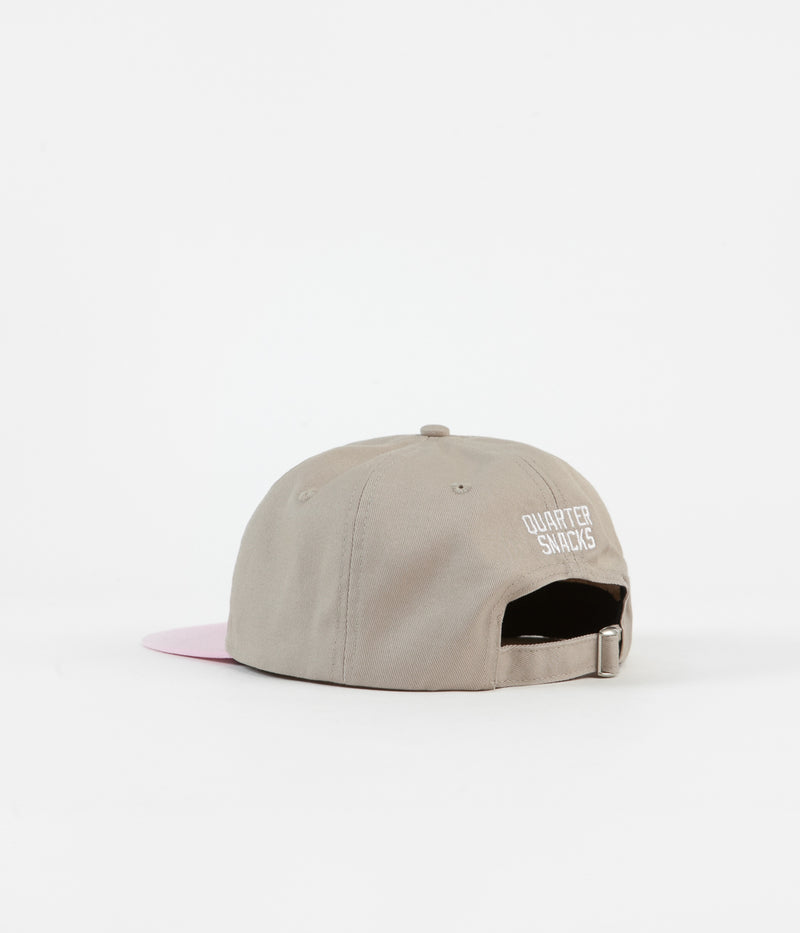 Quartersnacks Track Club Cap in Tan and Pink