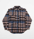 Quasi Screen Long Sleeve Flannel Shirt in Puce