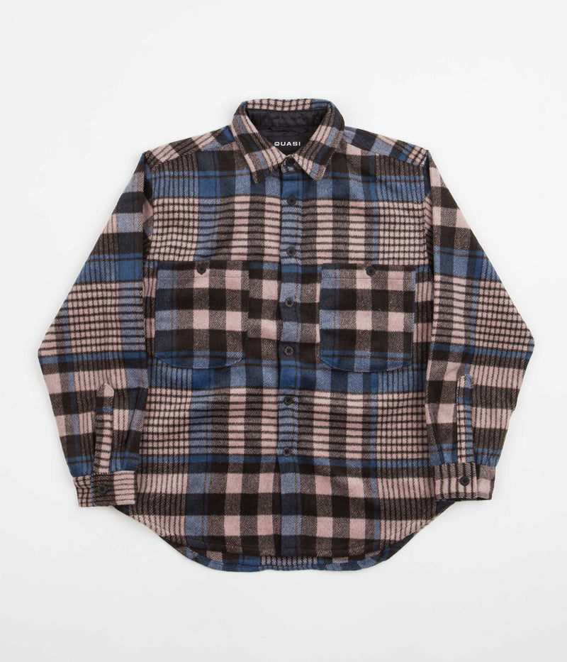 Quasi Screen Long Sleeve Flannel Shirt in Puce